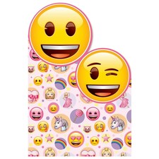 Emoji Unicorn And Rainbow Greetings Card - Pink/Yellow - One Size