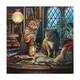 image 4 of Lisa Parker Purrlock Holmes Light Up Canvas Plaque - Multicoloured - 30cm x 30cm
