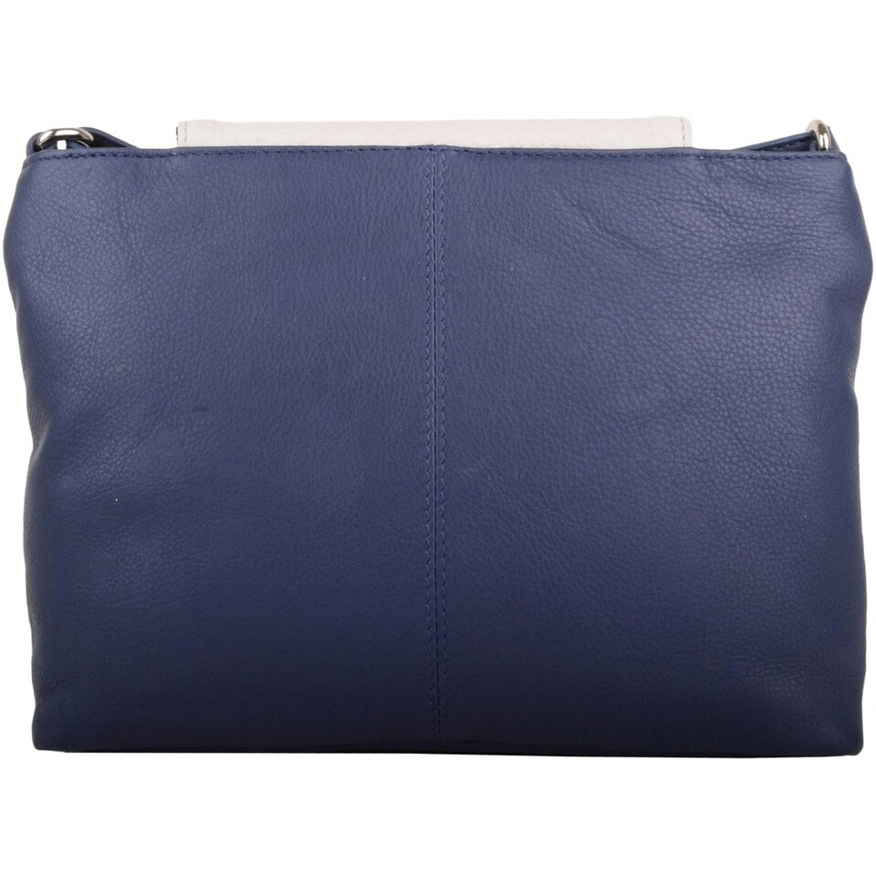 image 1 of Multi-Colour Genuine Leather Cross Body / Shoulder Bag Blue | Navy/White