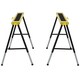 image 3 of DURHAND Set of 2 Folding Saw Horses Steel Frame w/ Anti-Slip Platform Handle DIY | Yellow | Yellow and Black