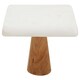 image 1 of Monzaro White Marble And Acacia Wood Cake Stand White