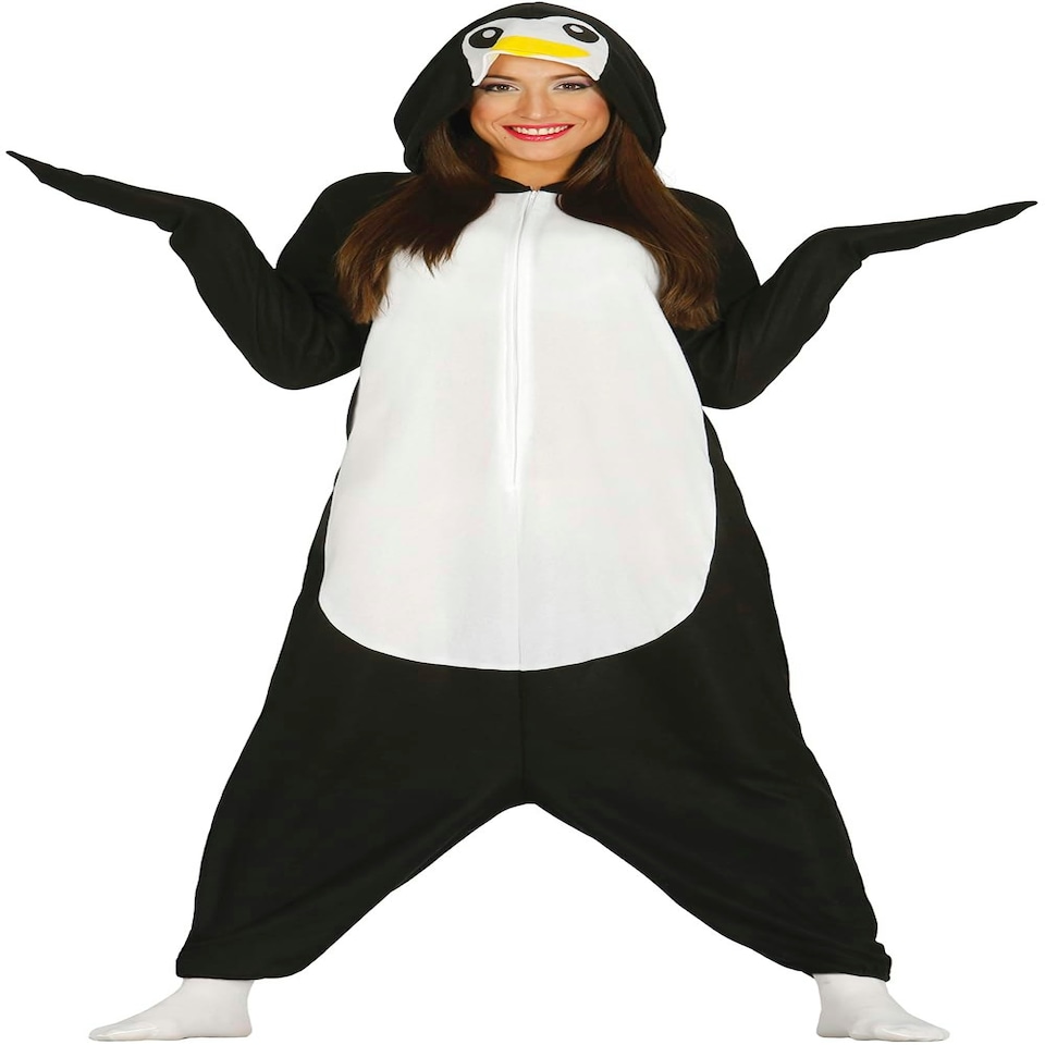image 1 of Fancy Dress Adult Penguin Pyjamas - M