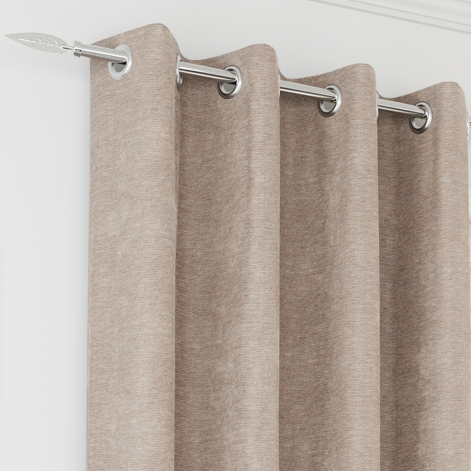 image 1 of Enhanced Living Knightsbridge Blackout, Thermal Sand Curtains with Eyelet Header (PAIR) - 90x90 inch (229x229cm)