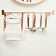 image 4 of Sorello Rose Gold Hanging Pan Lid Rack Gold