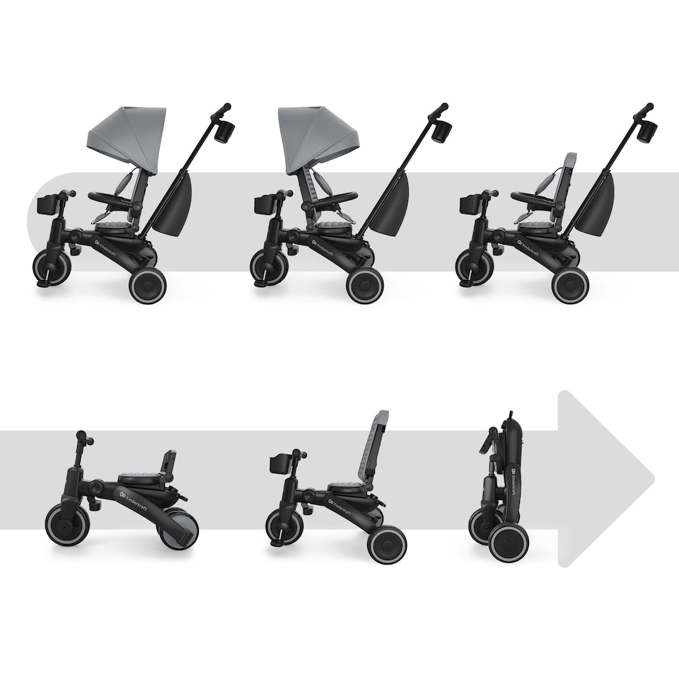 image 1 of Kinderkraft JAZZ 3 Tricycle | Grey | Grey