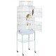 image 1 of Yaheetech 162.5 cm Tall Open Top Metal Bird Cage Large White