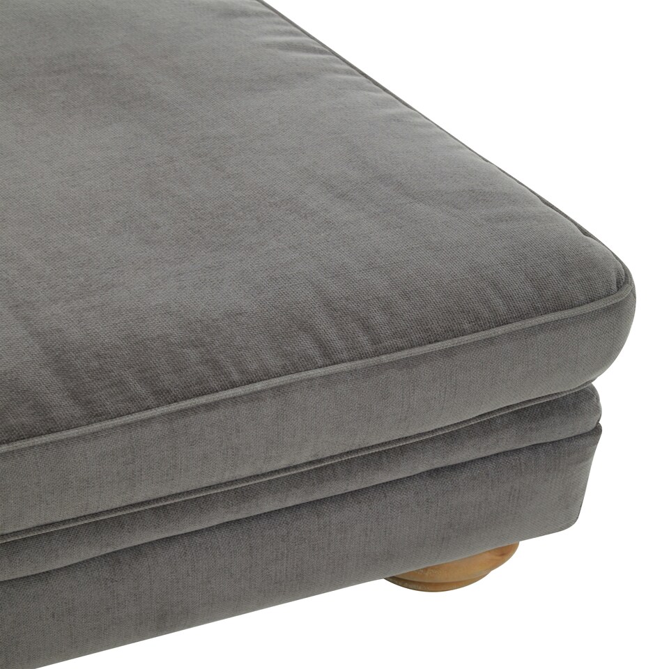 image 1 of Interiors by Premier Grey Fabric Footstool