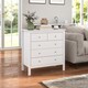 image 9 of HOMCOM Modern Chest of Drawers, 5 Drawer Storage Cabinet with Metal Handles and Runners for Bedroom, White