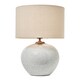 image 1 of BHS Misha Large Ceramic Crackle Base Table Lamp, White