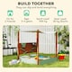 image 4 of AIYAPLAY Wood Sandpit for Kids with Canopy for Garden, Beach, Green 
