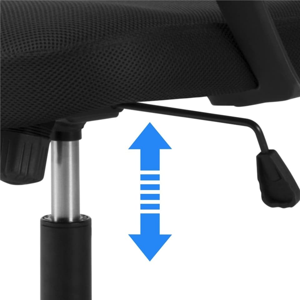 image 1 of Yaheetech Set of 2 Adjustable Computer Chair w/ Lumbar Support Black | Black