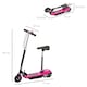 image 7 of HOMCOM Folding Ride on Powered Scooter w/ Warning Bell for Age 6-14 Years, Pink