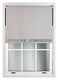 image 3 of FURNISHED Blackout Roller Blind with Silver Glitter Trim and Grey Bow Trimmable Window Shade | Grey | Grey | (W) 115cm x (L) 210cm