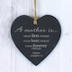 image 1 of Personalised 'A Mother Is' Slate Heart Decoration