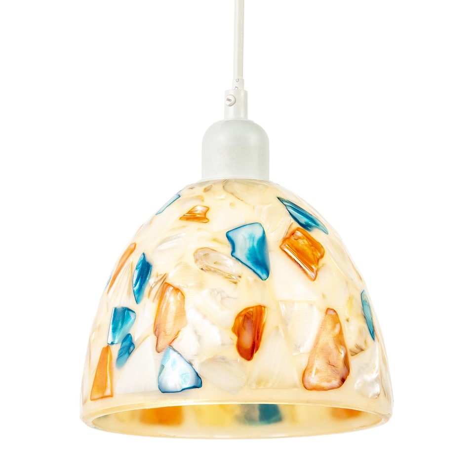 image 1 of Mother of Pearl Style Mosaic Glass Pendant Ceiling Lighting Shade