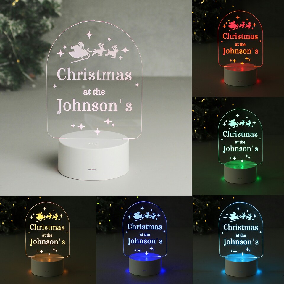 image 1 of Personalised Free Text Christmas LED Light