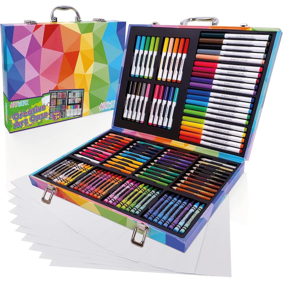 image 1 of Artworx Art Set For Kids - 122 Assorted Art Pieces & Carry Case