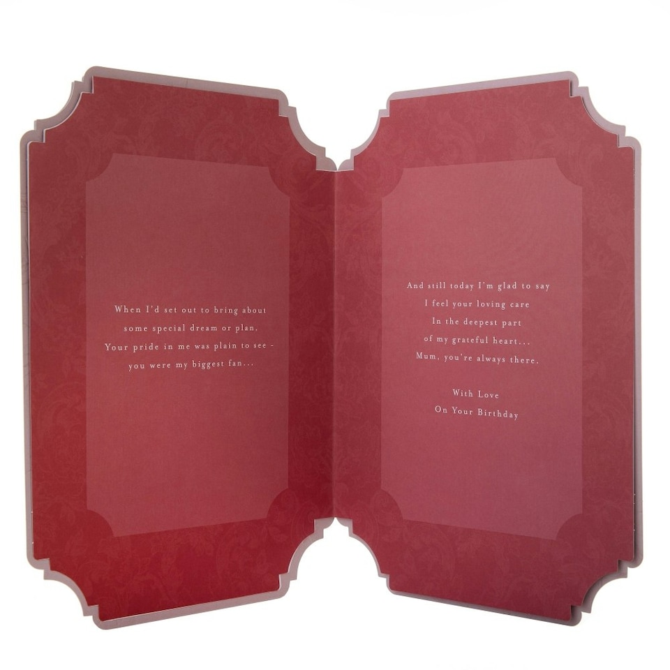 image 1 of Pink Traditional Floral Design with Heartfelt Verse Mum Birthday Card
