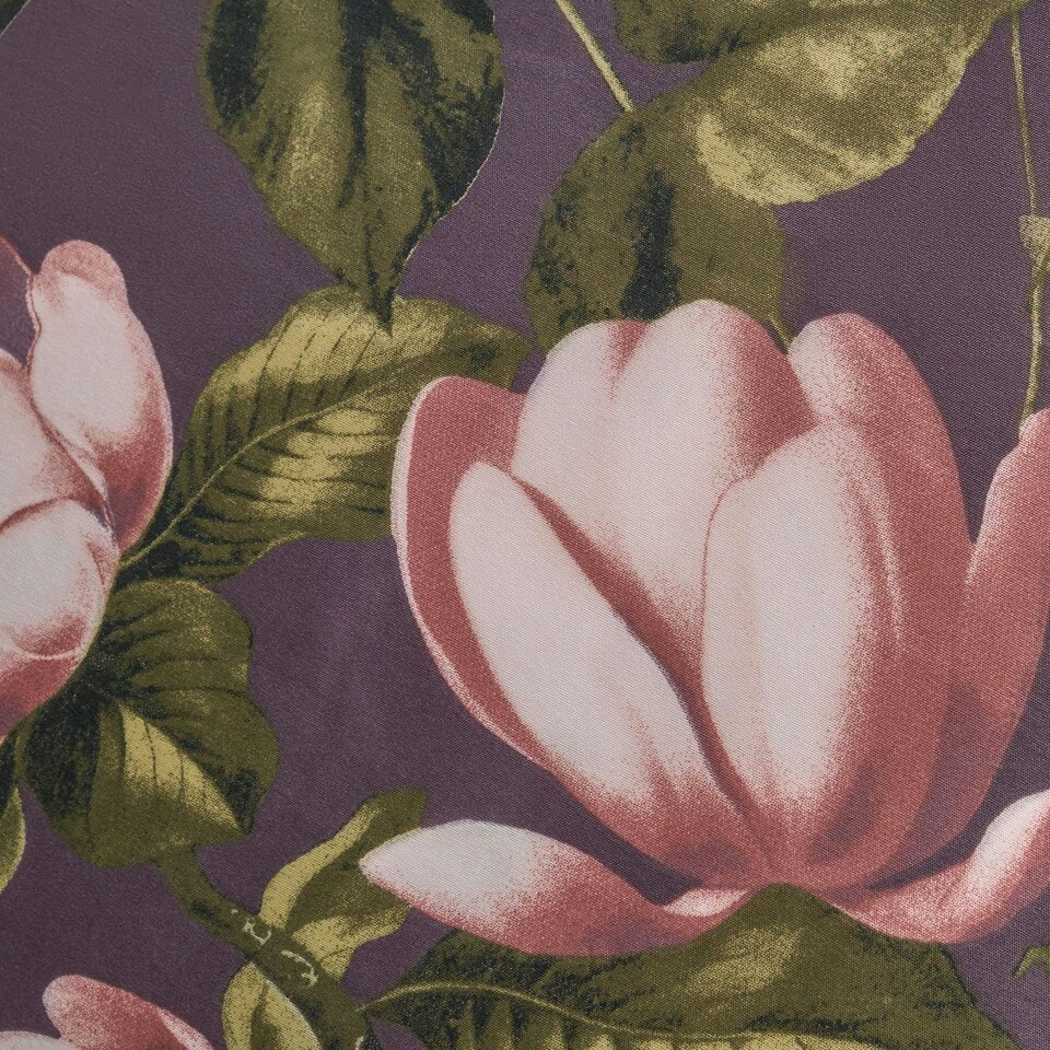image 1 of OHS Floral Print Reversible Duvet Cover and Pillowcase Bedding Set, King - Mauve