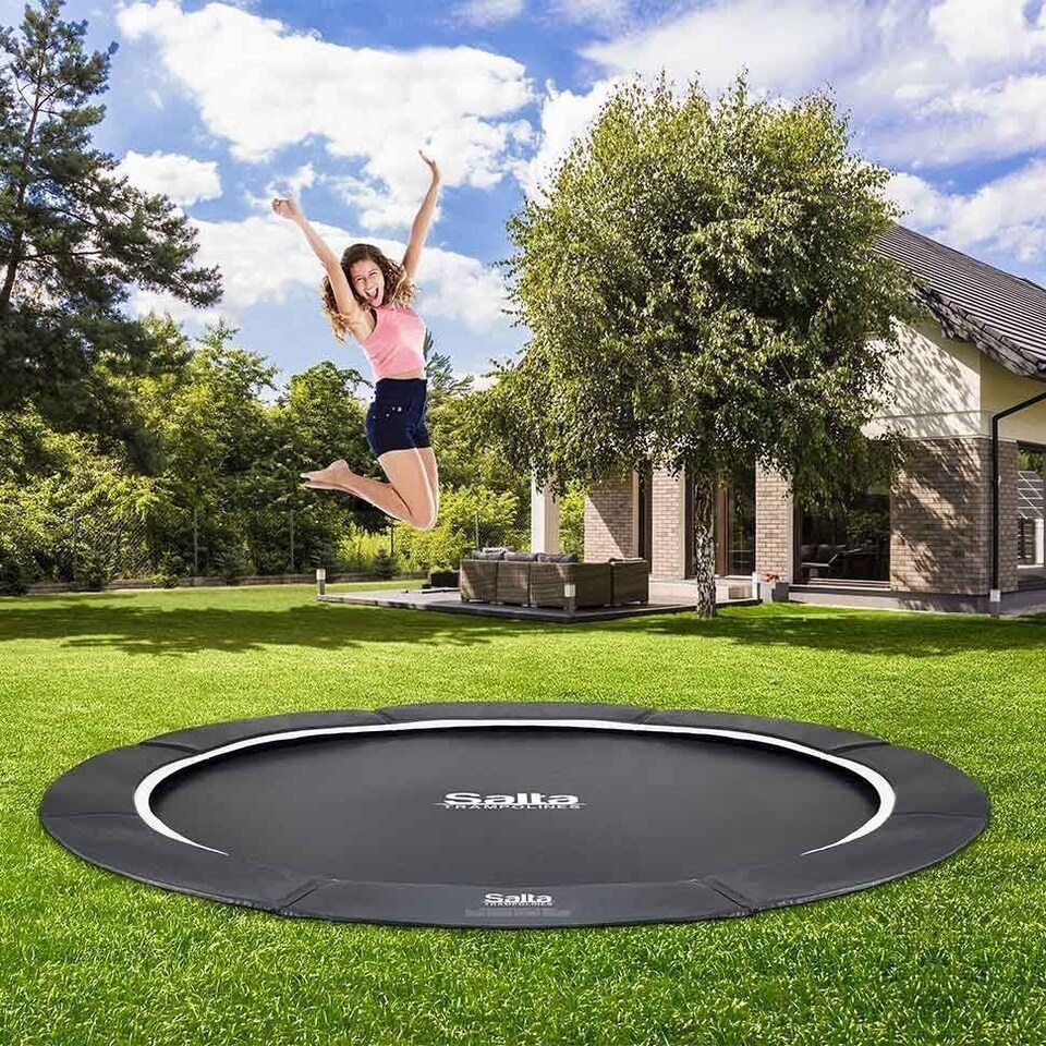 image 1 of 8ft 2" Salta Black Royal Baseground Round Trampoline