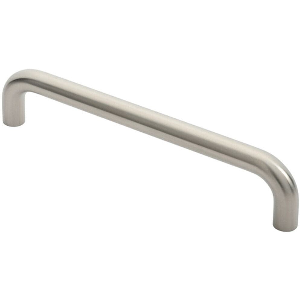 Loops Round D Bar Pull Handle 22mm Dia 300mm Fixing Centres Satin Stainless Steel in Metallics