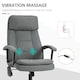 image 4 of Vinsetto Massage Office Chair Linen Computer Chair with Adjustable Height Grey