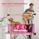 image 4 of PawHut Metal Adjustable Dog Grooming Table Rubber Top 2 Safety Slings Mesh