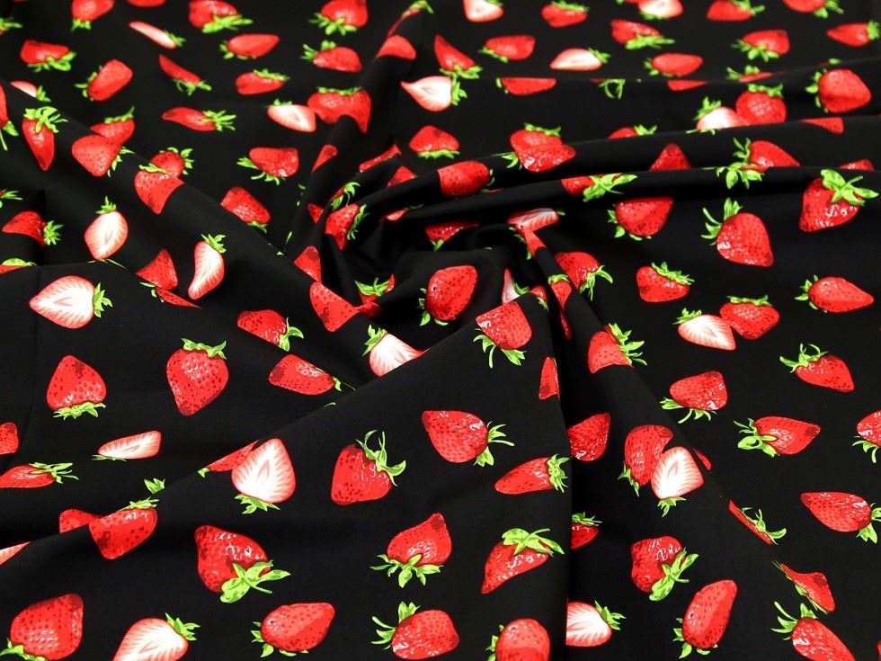 Rose and Hubble Black 100% Cotton Poplin Dressmaking Fabric, 112.5cm / 44" Wide - per metre