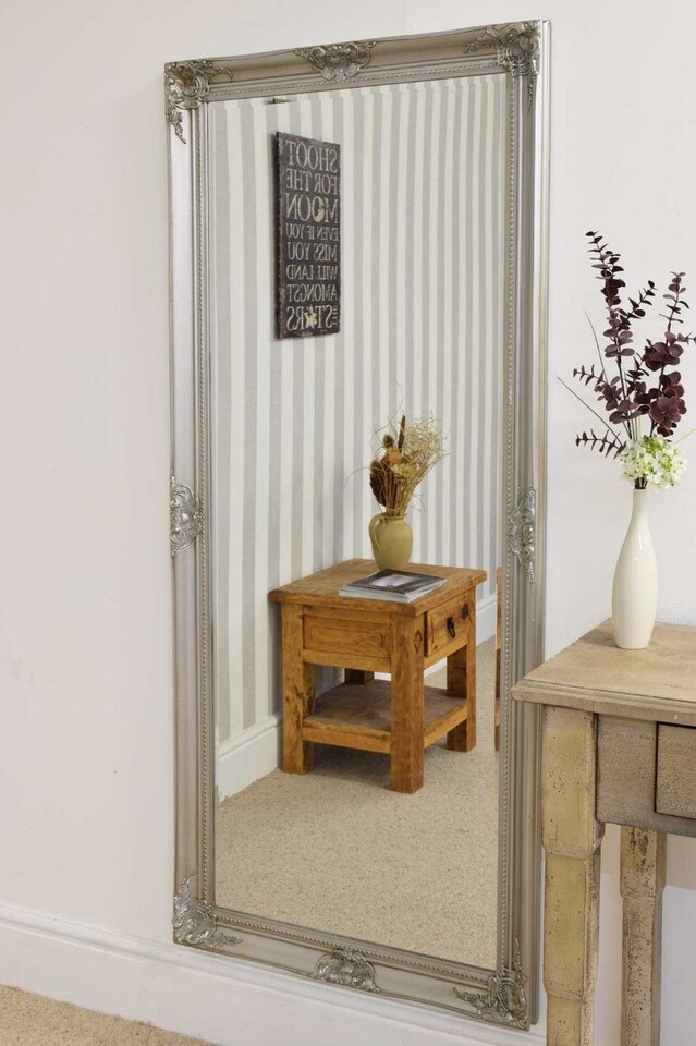 image 1 of Kingsbury Silver Classic Dress Mirror 160 x 74 CM | Silver