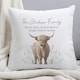 image 2 of Personalised Highland Cow Cushion | White