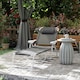 image 2 of Outsunny Folding Sun Lounger with 4-Level Backrest & Headrest, Charcoal Grey 