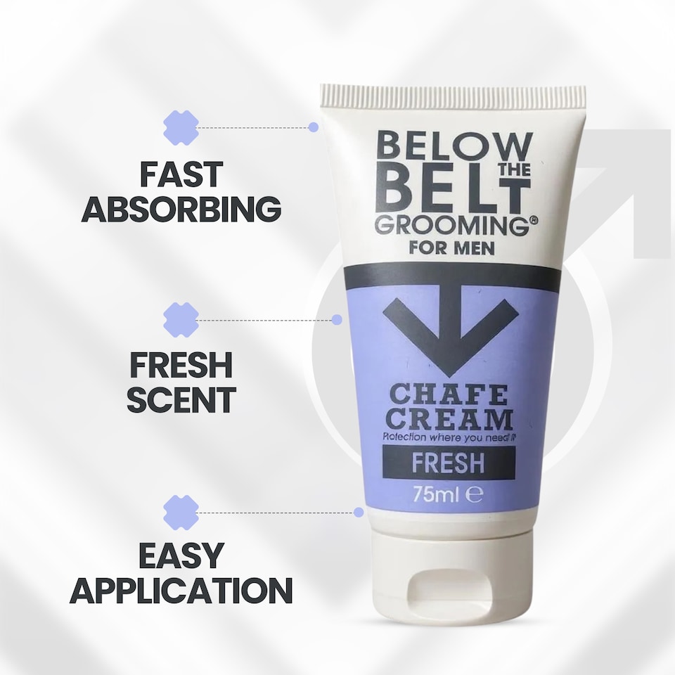 image 1 of Below The Belt Mens Anti Chaffing Cream, Fresh Scent 75ml DUO