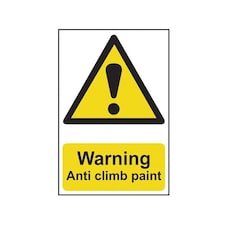 Scan Warning Anti Climb Paint - Pvc Sign 200 X 300mm - Multi Colour - 200 x 300mm