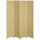 image 1 of HOMCOM 4 Panel Folding Room Dividers for Wall, Privacy Screen Panels, Brown Brown | 4 panels