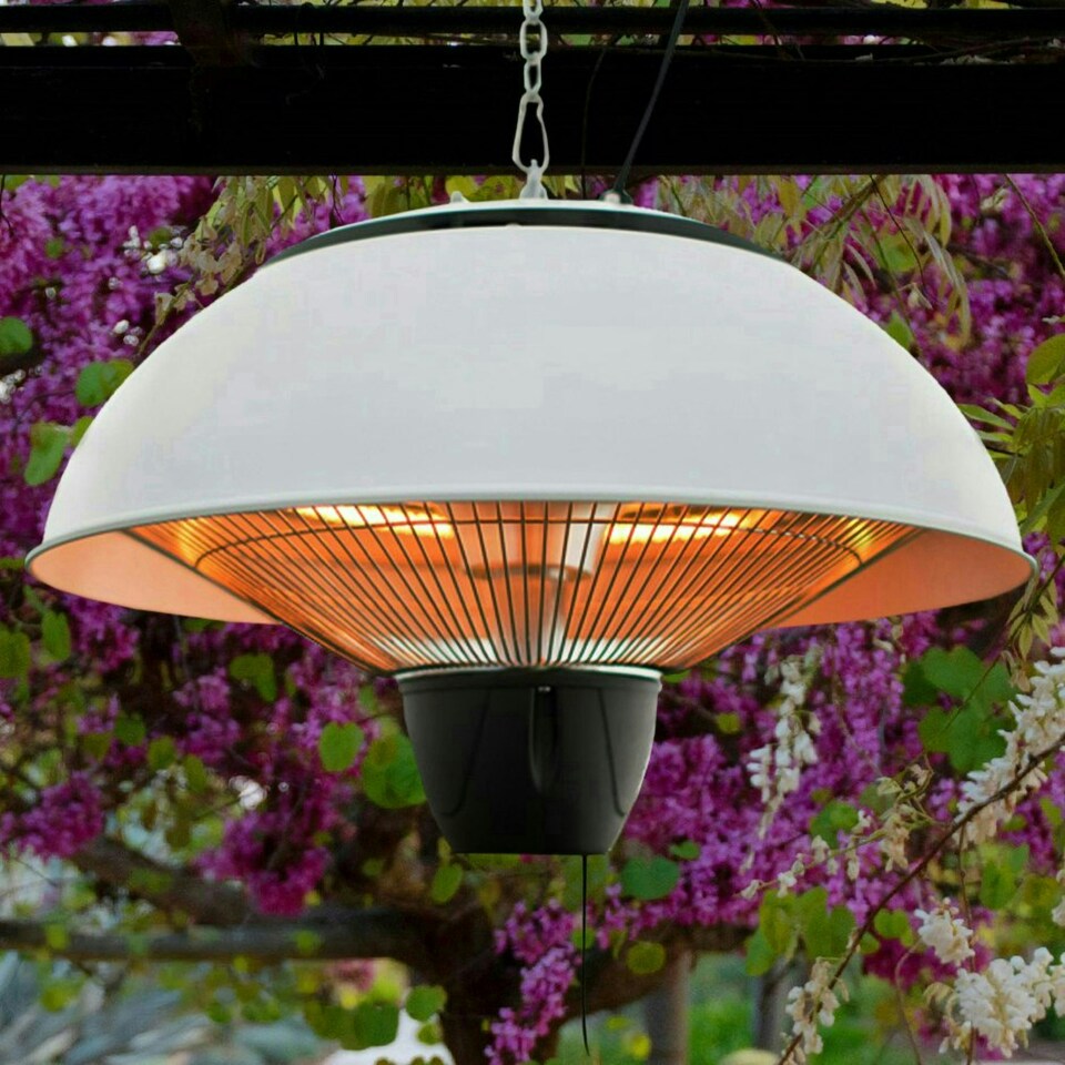 image 1 of Patio Heater in White Infrared Hanging 1.5kW IP34