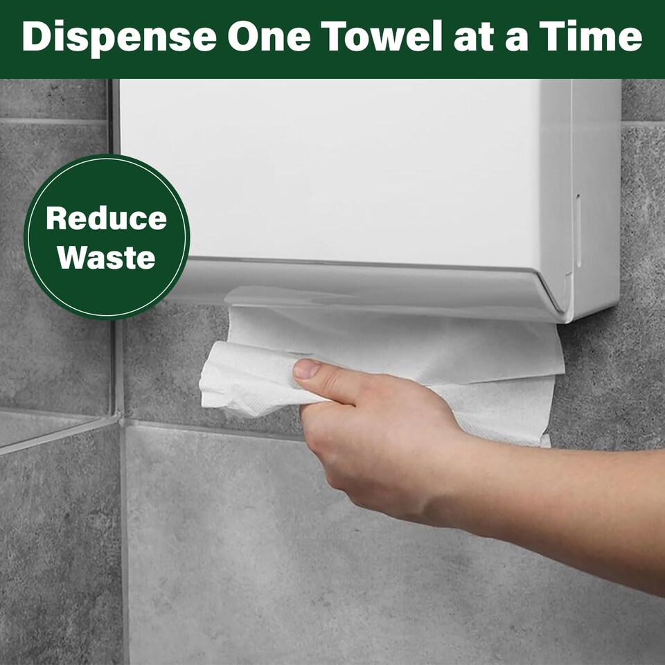 image 1 of ECONX Z-Fold Paper Hand Towels White 2 Ply Disposable Hand Towels Box of 3000