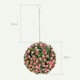 image 5 of HOMCOM Set of 2 Decorative Artificial Plants, UV-protected Artificial Plant Topiary Rose Balls, Fake Plants for Home Indoor outdoor Decor, 28cm, Pink