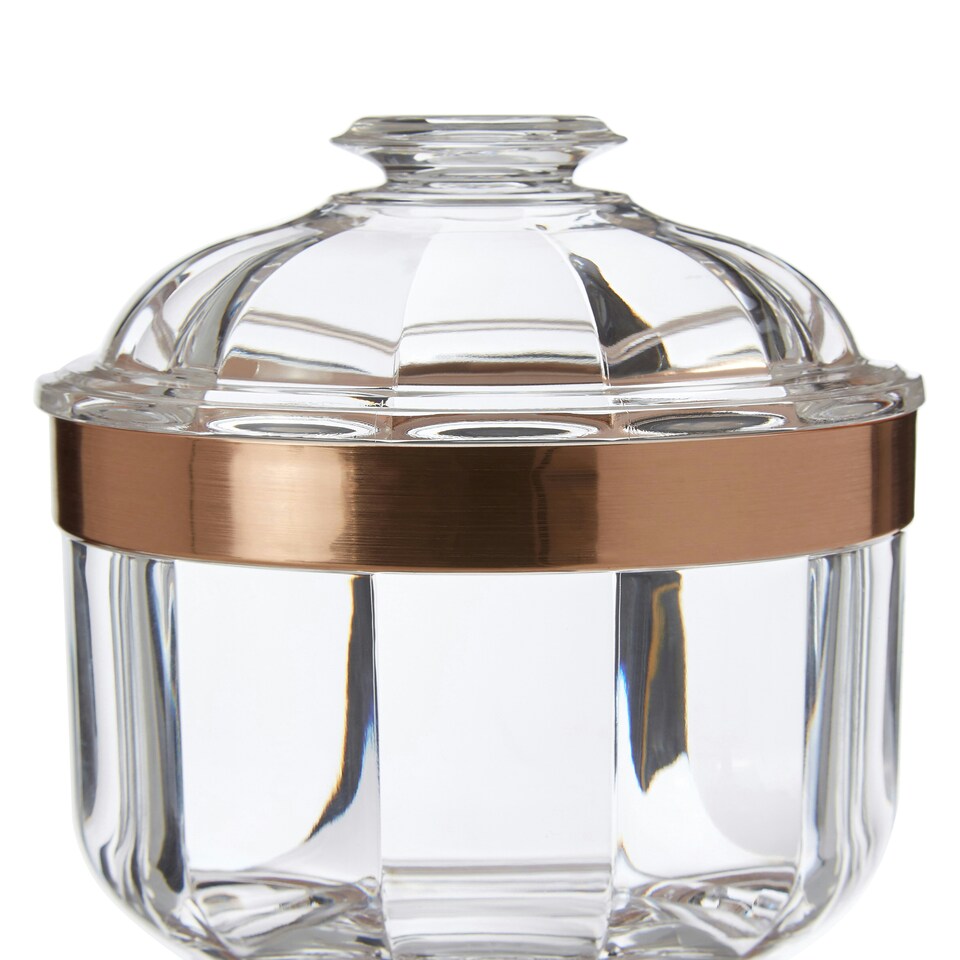 image 1 of Maison by Premier Small Rose Gold Acrylic Canister