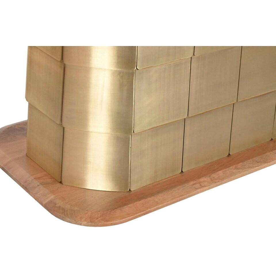 image 1 of Dining Table Home ESPRIT Golden Brass Mango wood 210 x 110 x 76 cm N/A