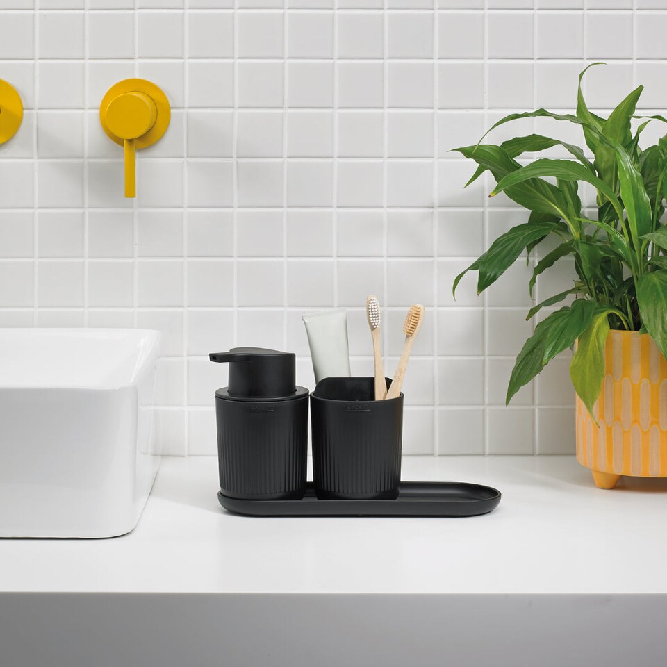 image 1 of ReBorn Recycled Bathroom Set - Storage Tray, Caddy & Soap Pump