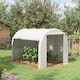 image 2 of Outsunny Polytunnel Greenhouse with PE Cover, Galvanised Steel Frame, White