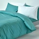 image 4 of Homescapes Teal Cotton Duvet Cover Set - 200 Thread Count - Single N/A | Single
