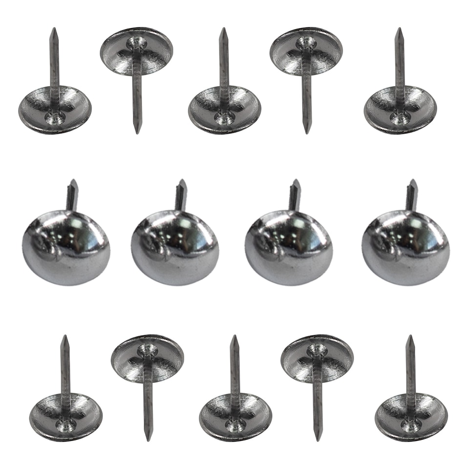 image 1 of 15mm x 9mm Upholstery Nail Tacks Studs Furniture Tacks Push Pins - 10pcs