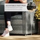 image 7 of Outsunny 2 Seater Rattan Garden Sofa with Deep Seat, Wide Arms, Mixed Grey | Grey | Mixed Grey | Two Seater