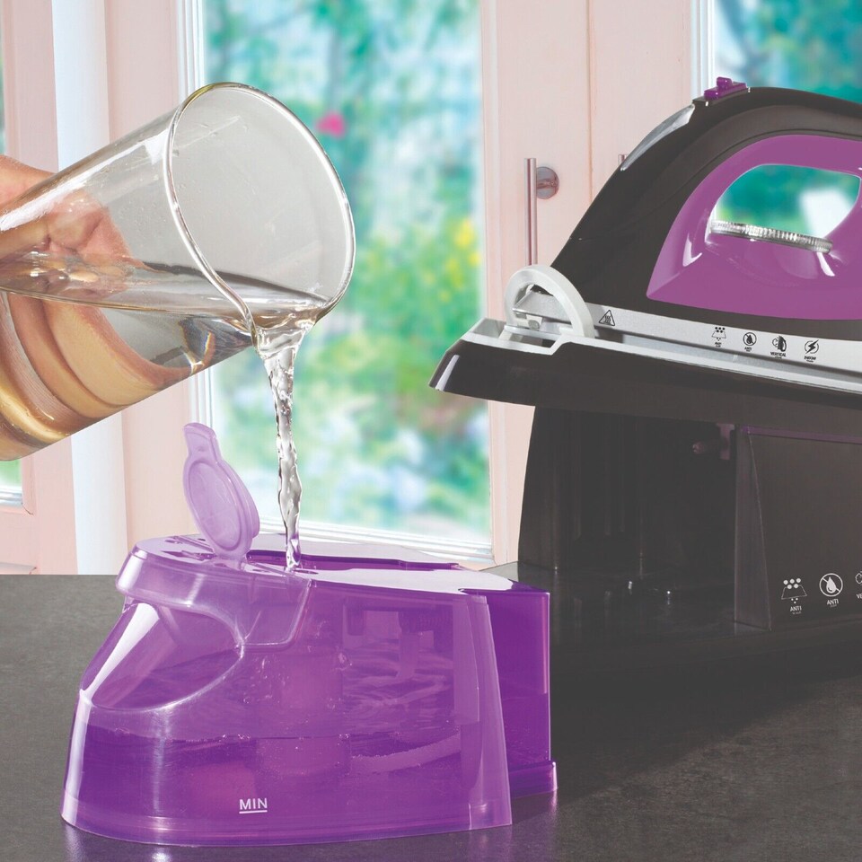 image 1 of Daewoo 2400W Electric Steam Generator Iron 1.2 Litre Station with Ceramic Soleplate