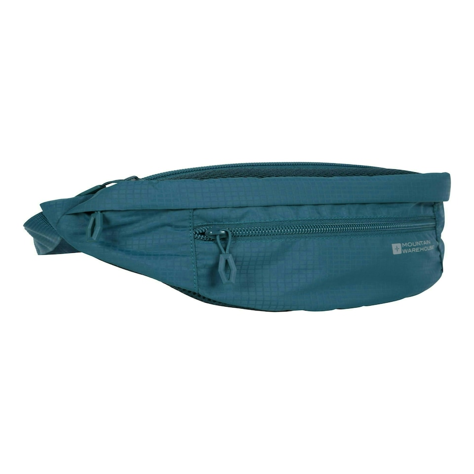 image 1 of Mountain Warehouse Mission Bum Bag Lightweight Fanny Pack Two Compartments Hike Blue