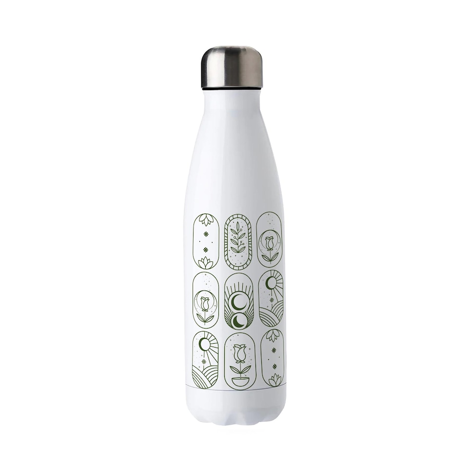 image 1 of Boho Minimalist Reusable Metal Water Bottle