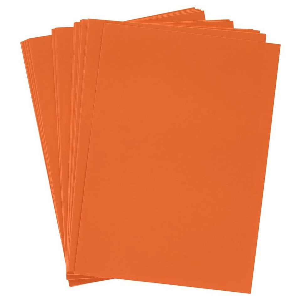 image 1 of Pack of 50 Sheets A4 Saffron Orange 160gsm Card by Premier Activity