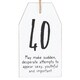 image 3 of Something Different Milestone 40th Birthday Hanging Sentiment Sign - White/Black - One Size