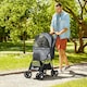 image 6 of PawHut Pet Stroller Dog Pram Pushchair Cat Travel Carriage Universal Wheels Grey